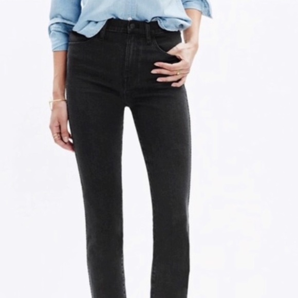 Madewell Denim - Madewell High Rise skinny raw hem jeans Sz 25 crop